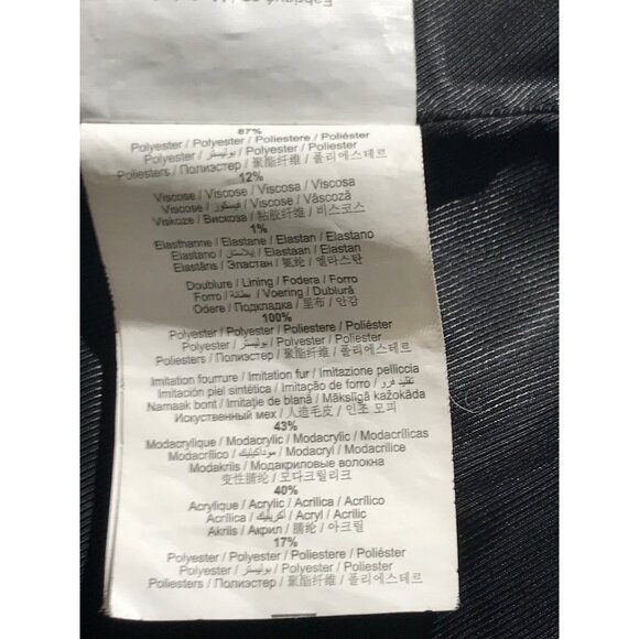 Cache Cache Women's Gray Polyester Faux Fur Trim Hooded Winter Coat - Picture 9 of 9